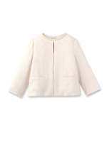 パール使いノーカラージャケット/ブラック(019)