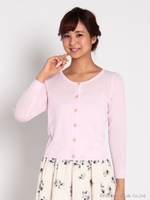 フラワービジュー釦機能付7分袖C/D 1/ピンク