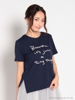 プリントTシャツ/ネイビー