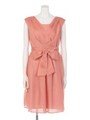 ボイルシャンタンカシュクールドレス/コーラルピンク
