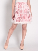 ローズ×チェックスカート/ブルー