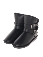 【AZUL by moussy】ベルテッドインヒールショートブーツ/BLK