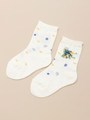 オーシャンフラワーJQソックス/ブルー