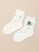 オーシャンフラワーJQソックス/ブルー