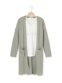 サイドスリットカーディガン+ロゴプリントカットソーSET/グレー(012)