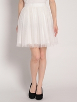 ストライプレイヤードスカート/ホワイト