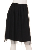 カットチュールフレアスカート/グレー