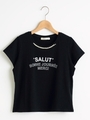 パール付 SALUT Tシャツ/オフ