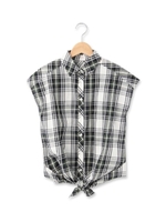 ローンチェックシャツ/イエローグリーン(225)