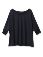 [L]リブ袖プルオーバー/オフホワイト(003)