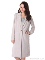 【se】マキシチェスターコート/ブルー