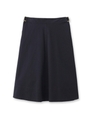 コットン混Aラインスカート/ブルー系(094)