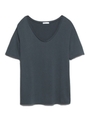 シンプルUネックTシャツ/DGRY