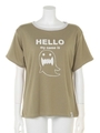 ヘローコビーリバーシブルTシャツ/カーキ