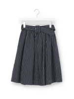 ベルト付きピンストライプスカート/オレンジ(367)