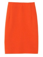 リップル無地タイトスカート/ORANGE