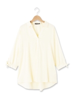 接触冷感スキッパーシャツ/ネイビー(293)