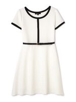 Sリップルベルト付きワンピース/ホワイト(030)