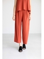 【吸水速乾】【接触冷感】【AZUL by moussy】クリーンクールパネルプリーツ風ワイドパンツ/D/RED