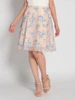 オパール花柄フレアSK 3/ピンク