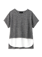 シャツテールラミーレーヨンニット/ブルー(592)