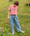 デニムワイドタックパンツ