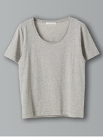 ・16/-OE天竺UネックTシャツ/レッド