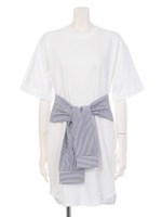 ウェストマークワンピ/White