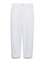ハイウエストスリムストレートパンツ/WHT