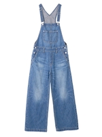 DENIM WIDE LEG SALOPETTE/インディゴ