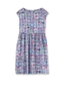 LIBERTY チェックフラワーワンピース/ネイビー(293)