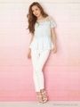 S BASIC J/W WHTアンクルパギンス/WHT