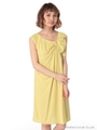 アシメリボンサックドレス/イエロー