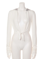 エキゾチックショート丈フーディー/ホワイト