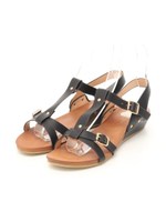 クロスサンダル/ブラック