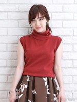 タートル2wayノースリニット/ブラック