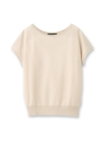 バックボタンニットトップス/ブルー(492)