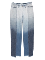 フロントスリットデニムパンツ/DBLU