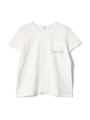 ラインストーンロゴ×ポケットTシャツ/ホワイト(031)