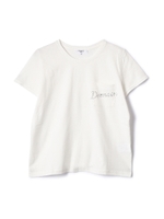 ラインストーンロゴ×ポケットTシャツ/ホワイト(031)