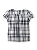 ローンチェックシャツ/サックス(190)