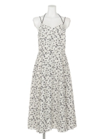 小花柄キャミワンピース/ホワイト