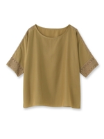 透かしレースデシンブラス/ワインレッド(063)