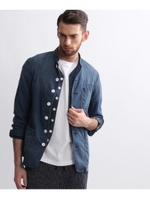 綿/ナイロン デニムジャケット/ブルー系(093)