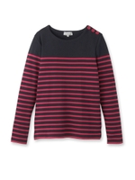 [L]パネルボーダーカットソー/ブラック(319)