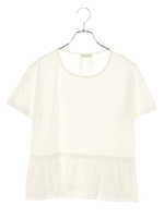 裾レースプルオーバー/オフホワイト