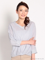 エアリーコットンプルオーバーブラウス/ガラB