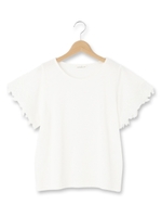 エンブロイダリーレース袖カットソー/オフホワイト(003)