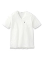 オーガニックコットンVネックTシャツ/オフホワイト(003)