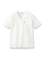 オーガニックコットンVネックTシャツ/オフホワイト(003)